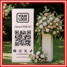 Social Media Connect With Us Instagram Pink QR