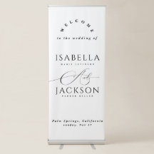 Typographie noir et blanc Elégant mariage Bienvenu