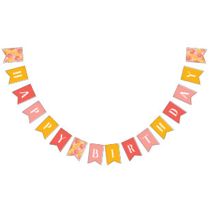 Banderole rose mignonne Bonne Anniversaire