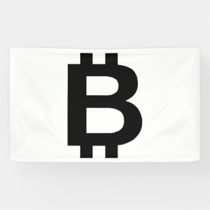 Banderole vinyle 3x5 Bitcoin B gras