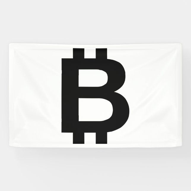 Banderole vinyle 3x5 Bitcoin B gras (Horizontal)