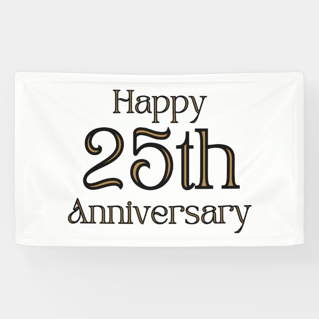 Banderole vinyle 3x5 pour 25e anniversaire (Horizontal)
