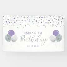 Banderole violet et argent 1er anniversaire