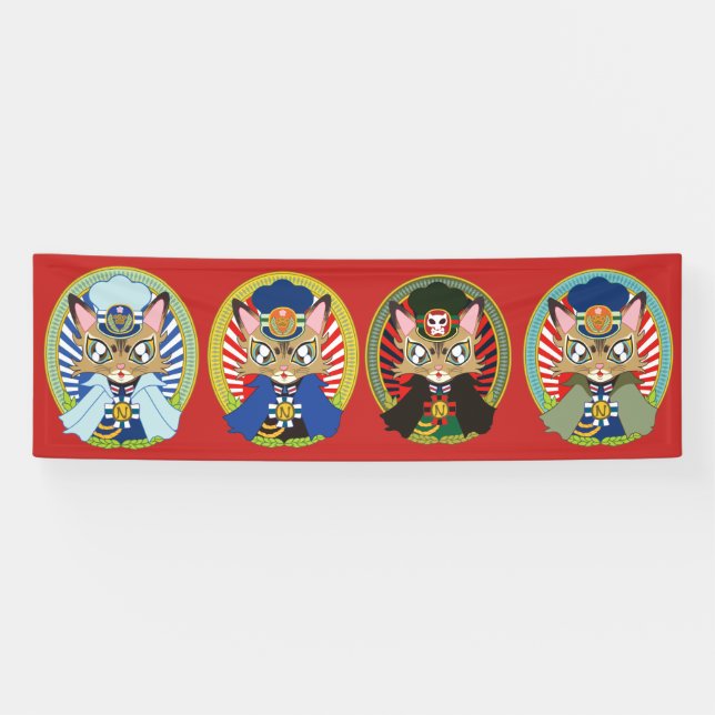 BANDEROLES 猫の駅長さん (Horizontal)