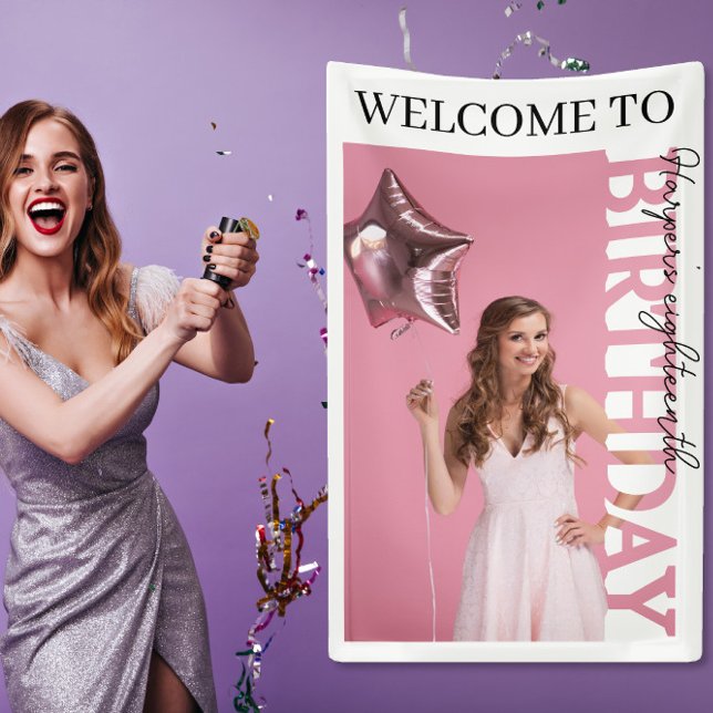 Banderoles 18th Birthday Photo college Party  (Créateur téléchargé)