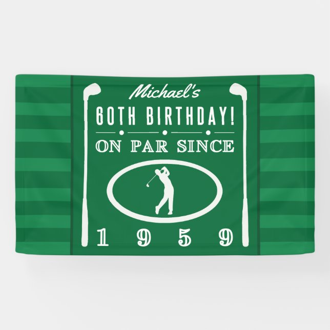 Banderoles 1959 60e anniversaire pour les golfeurs (Horizontal)