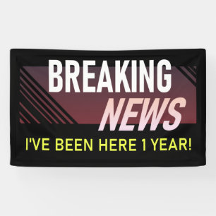 Banderoles 1 an Anniversaire du travail 1re appréciation de l