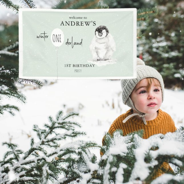 Banderoles 1st Birthday Winter Wonderland Birthday Welcome (Créateur téléchargé)