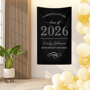 Banderoles 2023 Élégant noir et gris personnalisé pour la rem