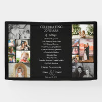 20 ans mariage anniversaire photo collage modifiab