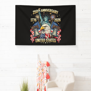 Banderoles 250 Ans Anniversaire Américain 1776-2026 Drapeau U