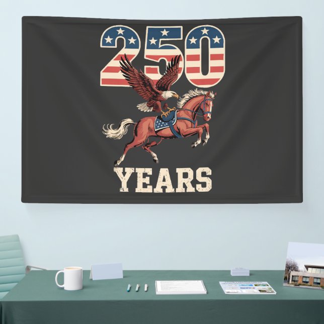 Banderoles 250e anniversaire des États-Unis (Salon professionnel)