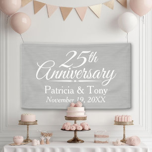 Banderoles 25e anniversaire du Mariage Personnalisé