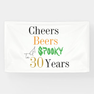 Banderoles 30e anniversaire Halloween Soeurs Éffrayants fête