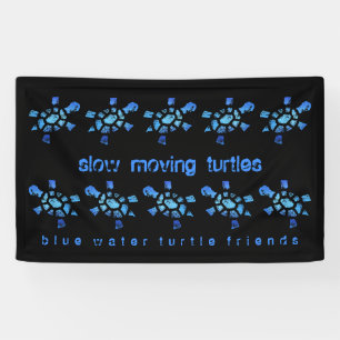 Banderoles 3' tortues lentes de l'eau bleue de x5 Dix