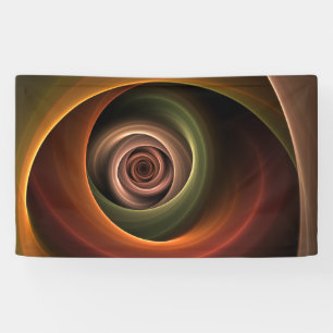 Banderoles 3D Spirale Abstraite couleurs chaudes Art fractal