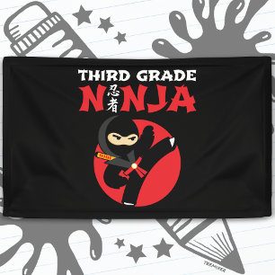 Banderoles 3e année Ninja Kick Premier jour Retour à l'école