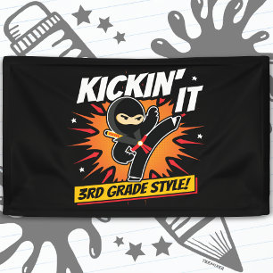 Banderoles 3e année Ninja Kick Premier jour Retour à l'école