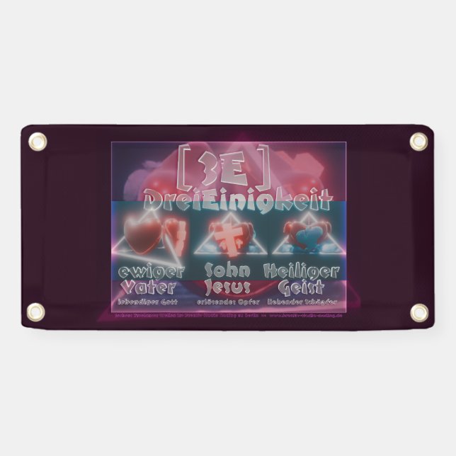 Banderoles {3E ] - Trois unité - Modèle céleste (Horizontal)