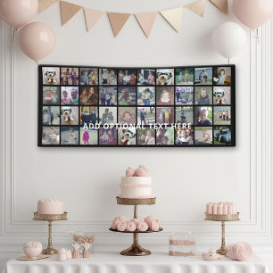 Banderoles 40 Collage de photos - 4 lignes 10 colonnes - Text