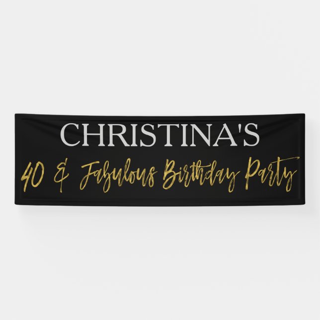 Banderoles 40 et Fabuleux bandeau d'anniversaire (Horizontal)