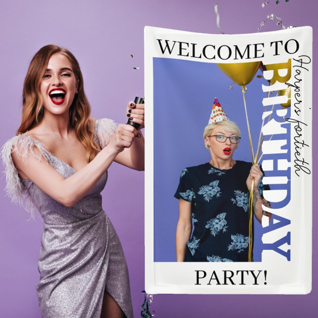 Banderoles 40th Birthday Photo college Party  (Créateur téléchargé)