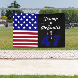 Banderoles 47 Trump Desantis 2024