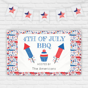 Banderoles 4 juillet BBQ Américain