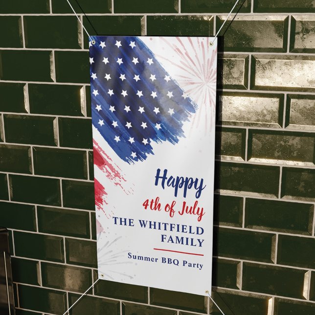 Banderoles 4 juillet Parade de fête Rouge Blanc Bleu Personna (Créateur téléchargé)
