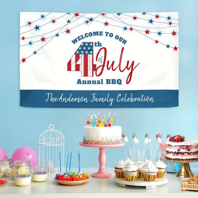 Banderoles 4 juillet Patriotique Rouge Bleu Bleu Bleu États-U (Créateur téléchargé)