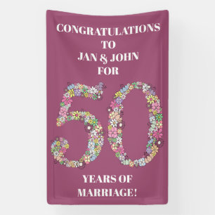 Banderoles 50 ans 50e anniversaire de mariage des Mariages