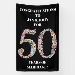 Banderoles 50 ans 50e anniversaire de mariage des Mariages