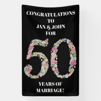 Banderoles 50 ans 50e anniversaire de mariage des Mariages