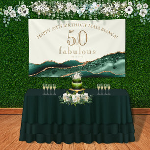 Banderoles 50 ans et Fabuleux Anniversaire de 50 ans en Agate