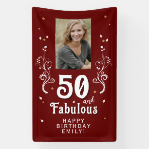 Banderoles 50 et fabuleux Foliage Rouge 50e anniversaire Phot