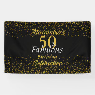 Banderoles 50 et Fabulous Black and Gold