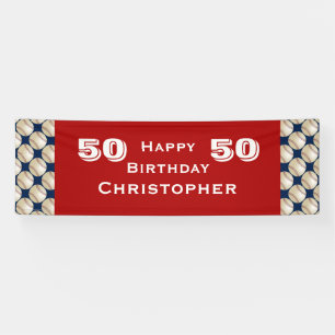 Banderoles 50e, 55e anniversaire de la fête de baseball adul