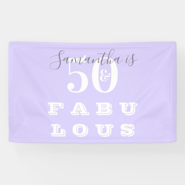 Banderoles 50e anniversaire 50 fabuleuse fête d'anniversaire  (Horizontal)