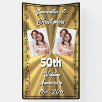 50e anniversaire du mariage Gold et Black