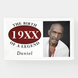 Banderoles 50e anniversaire Modèle photo Naissance d'une lége