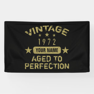 Banderoles 50th Birthday Party 1972 Ajouter Votre Nom