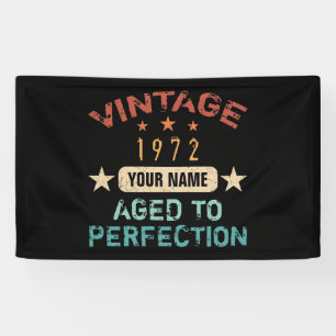 Banderoles 50th Birthday Party 1972 Ajouter Votre Nom