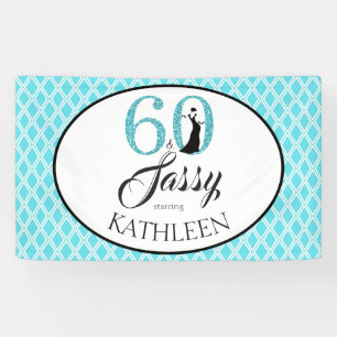 Banderoles 60 et Sassy Custom 60e Anniversaire Paillettes Ble