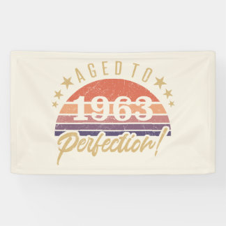 Banderoles 60e anniversaire 1963 Âgé à la perfection