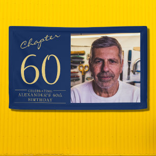 Banderoles 60e anniversaire Blue Gold Photo