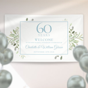 Banderoles 60e anniversaire de Mariage Diamond Bienvenue