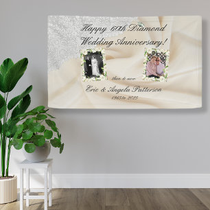 Banderoles 60e anniversaire du Mariage Diamond
