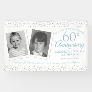 Banderoles 60e anniversaire Mariage Photos d'enfants Bienvenu