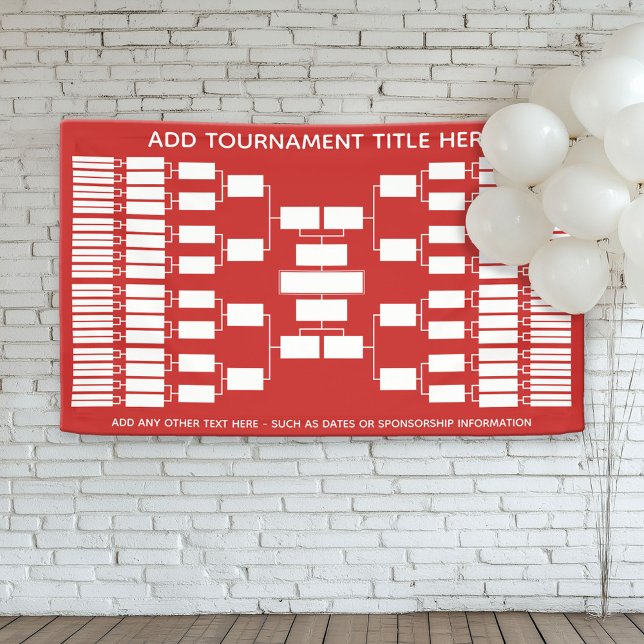 Banderoles 64 Team - Tournament Bracket - peut changer de cou (Custom Tournament Bracket Banner)