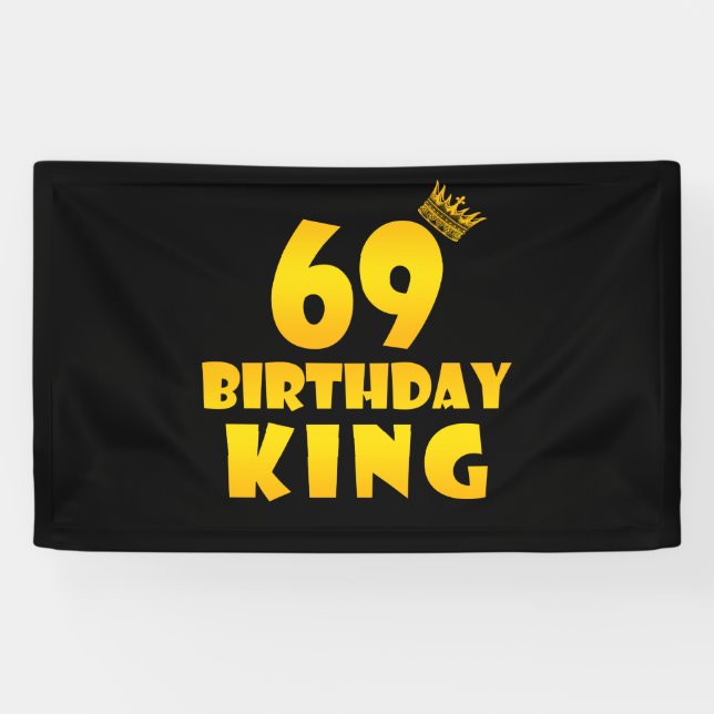 Banderoles 69e anniversaire Cadeau pour 69 ans Anniversaire R (Horizontal)